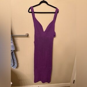KHAITE purple knit dress
